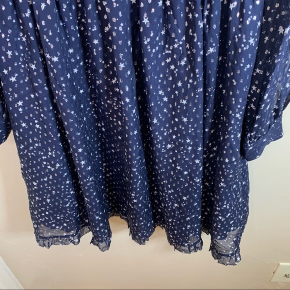 Kate Spade Night Sky Dot Ruffle Fit & Flare Dress - Picture 6 of 10